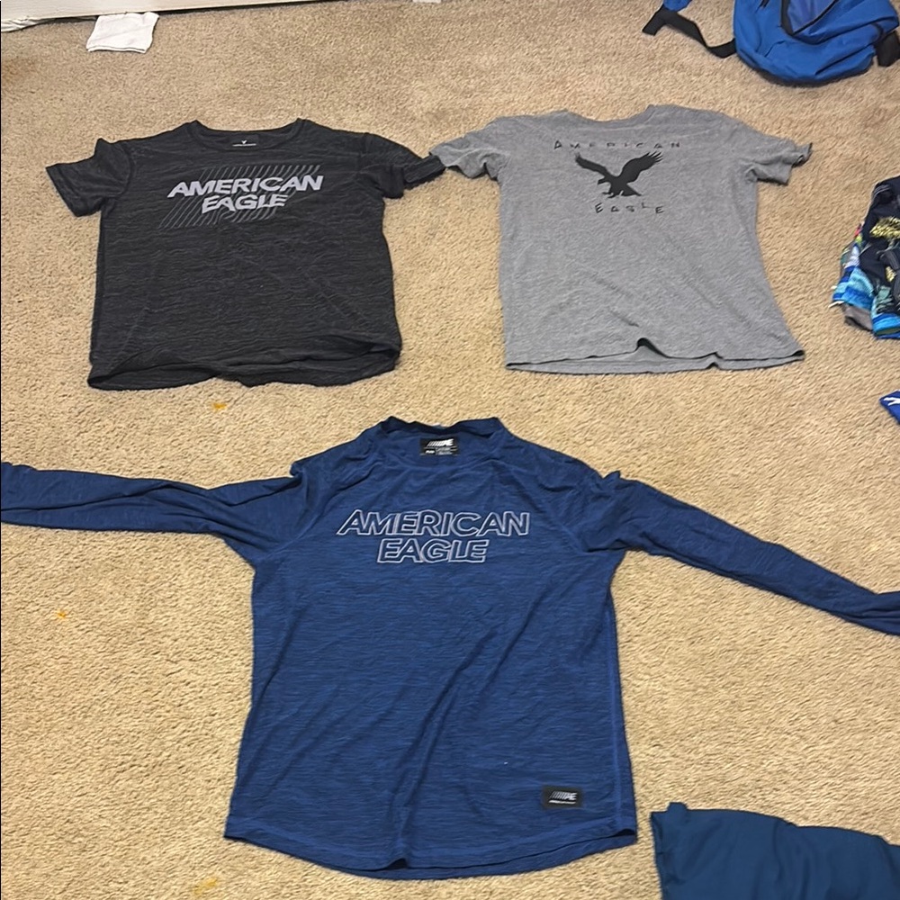 American Eagle Outfitters Kids Blue Long Sleeve Shirt